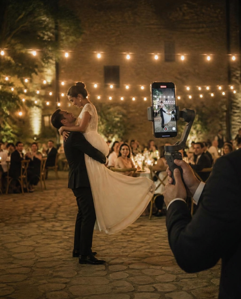 Creator Trinacria riprende gli sposi che ballano mentre lo sposo solleva la sposa in aria