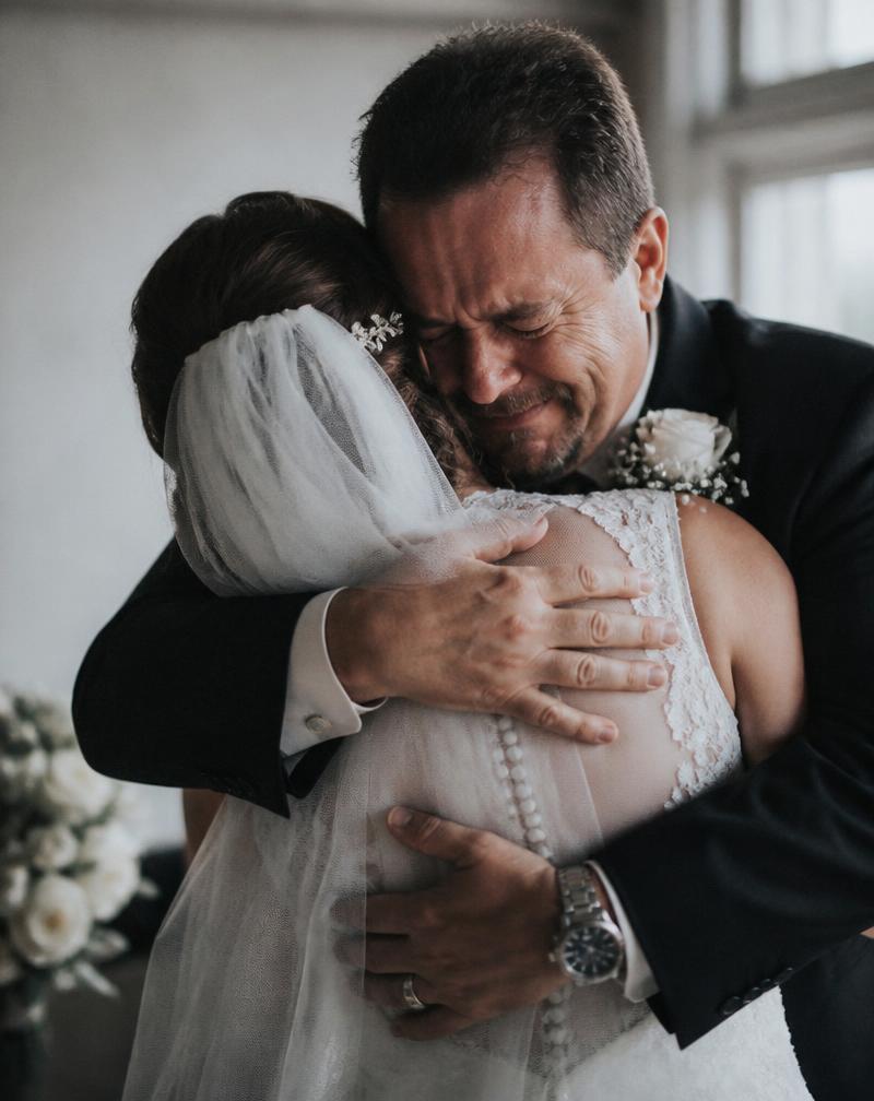 Un momento spontaneo durante un matrimonio